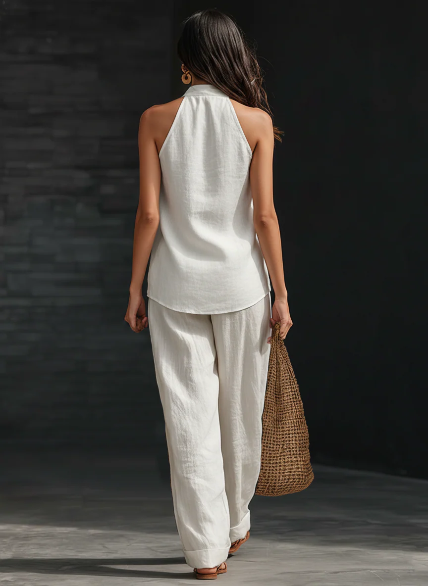 Klare™ - Sleeveless Top & Wide Leg Pants Set