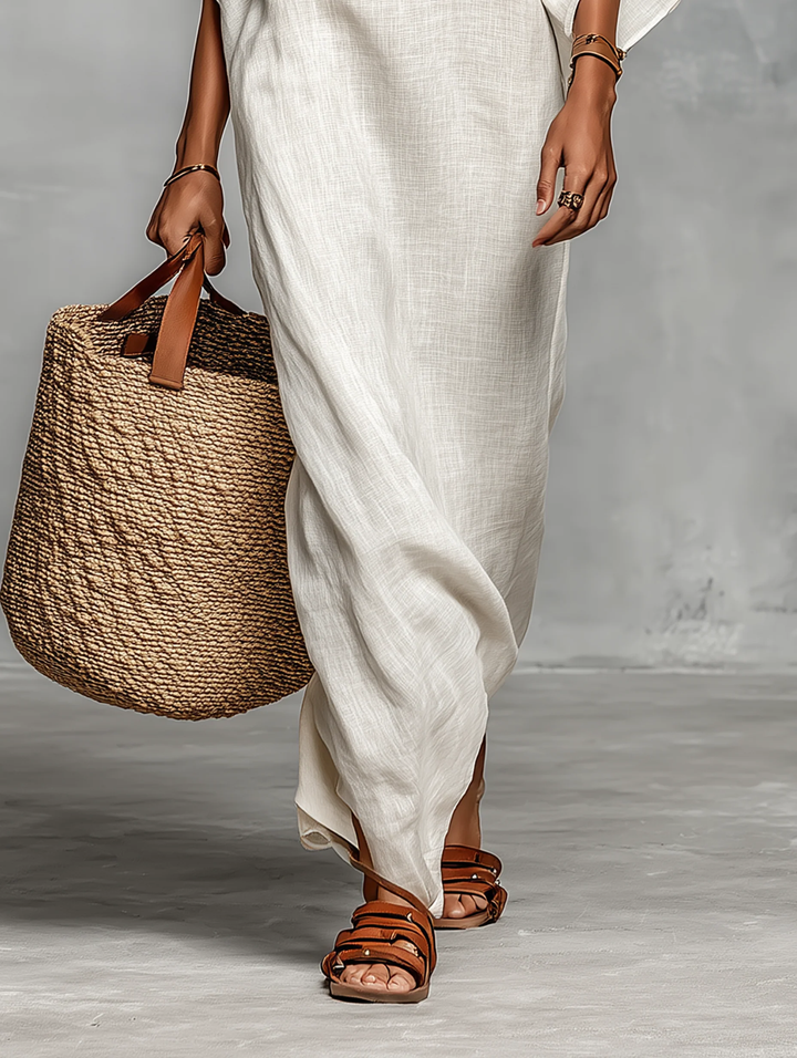 Isabella™ - Maxi Dress with Off-Shoulder Design and Batwing Sleeves