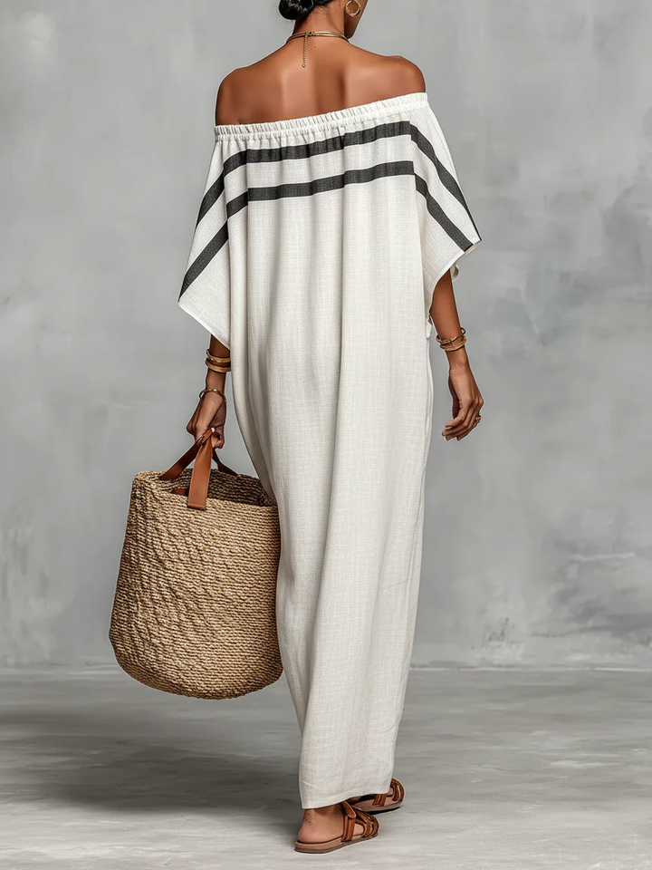 Isabella™ - Maxi Dress with Off-Shoulder Design and Batwing Sleeves