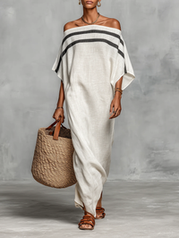 Isabella™ - Maxi Dress with Off-Shoulder Design and Batwing Sleeves