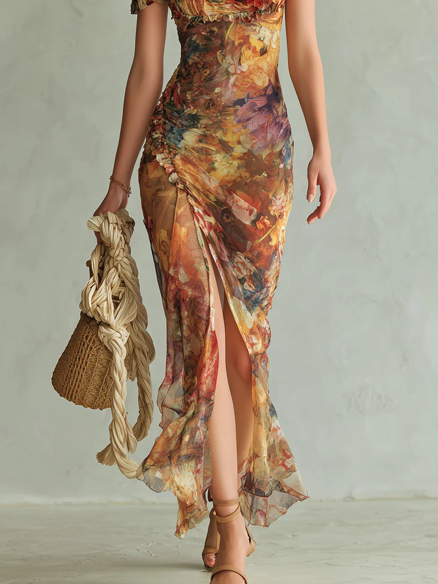 Zephyra™ - Bohemian-Inspired Chiffon Dress