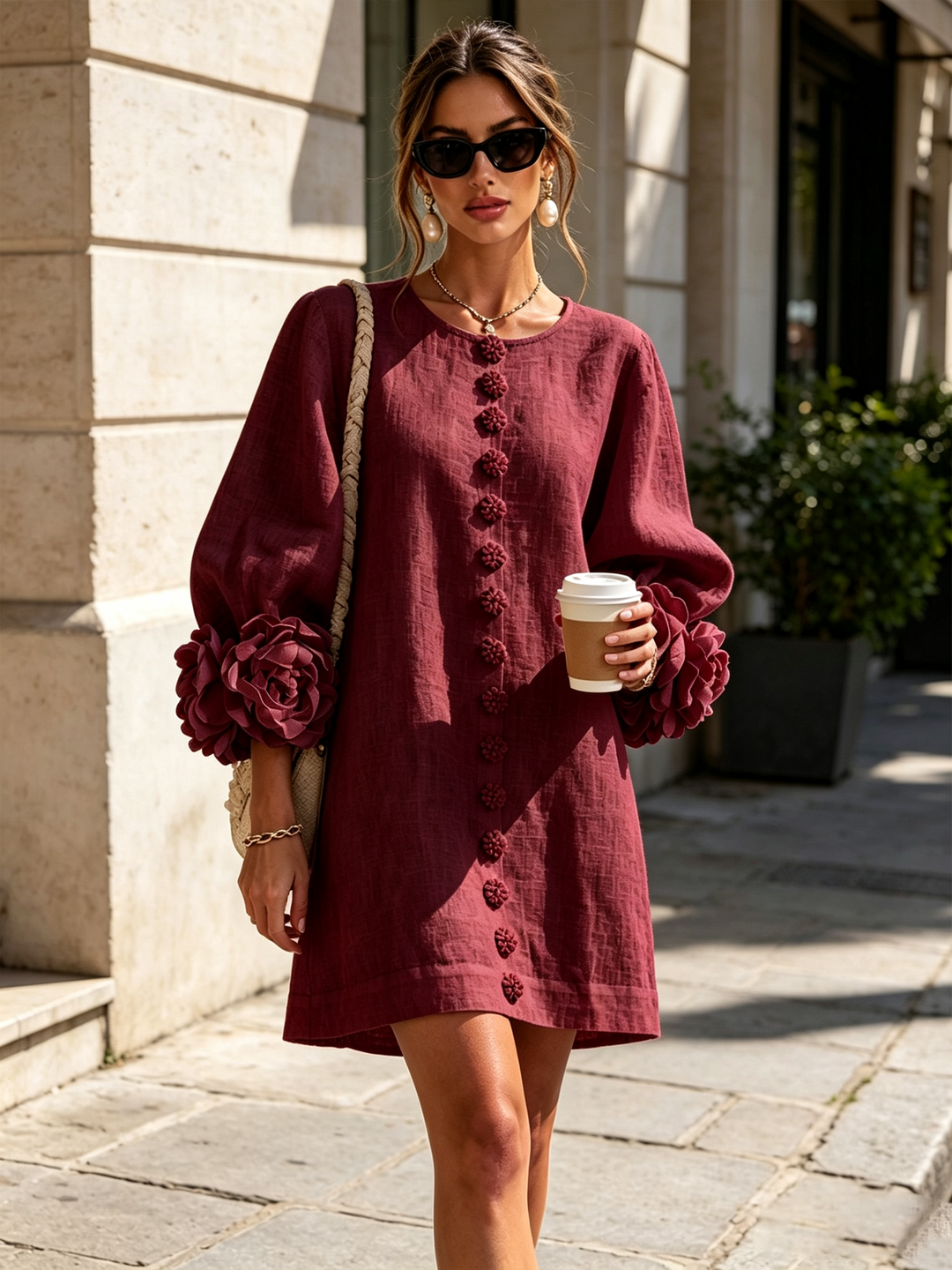 Milena™ - Button-Down Mini Dress