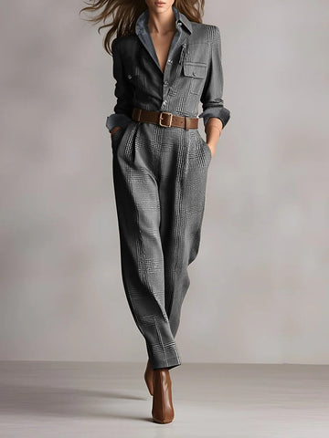 Margaux™ - Checkered Jumpsuit