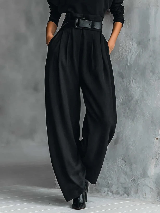 Bella™ - Black Two-Piece Set with Belt