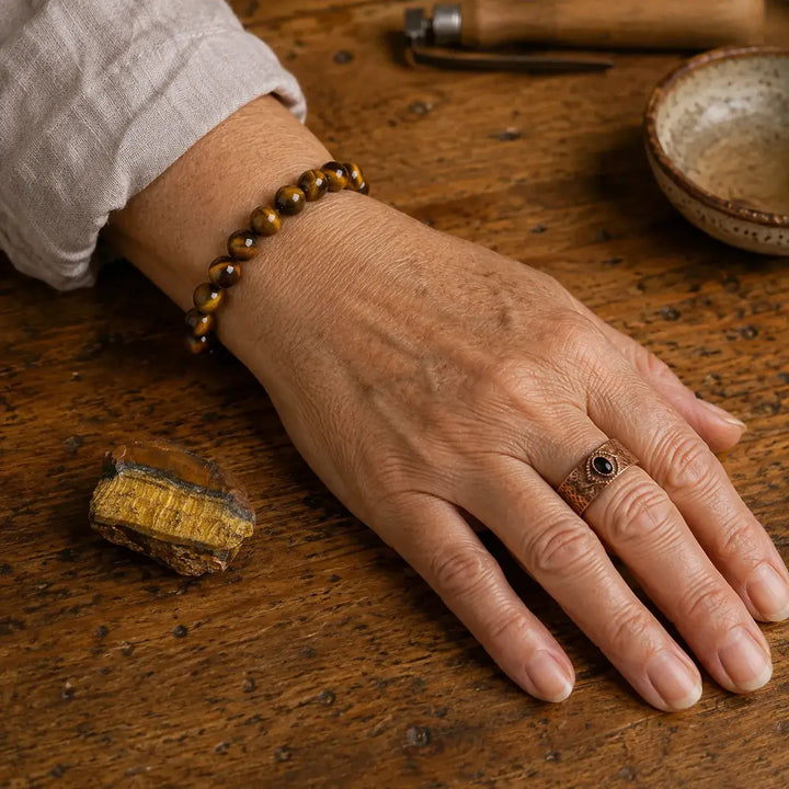 Yellow tiger eye healing bracelet gift-ready for a loved one