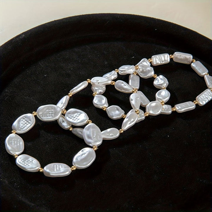 Set of 4 Bracelets with Pearls