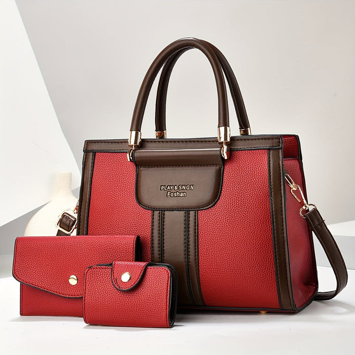 Elise™ | Elegant 3-Piece Leather Bag Set