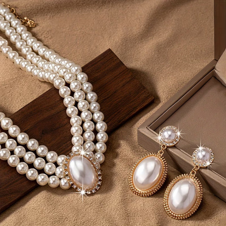 Classic Pearl Jewelry Set