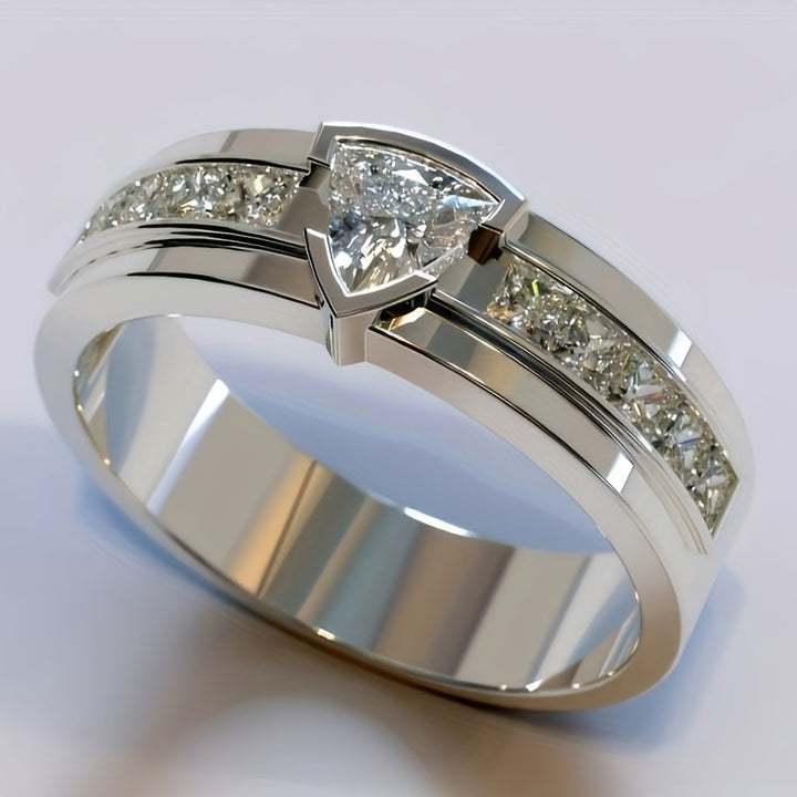 Mirelle™- Radiant Silver Crystal Ring