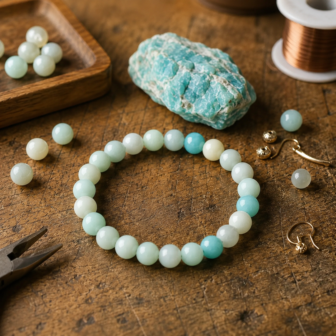 Amazonite healing bracelet gift-ready for a loved one