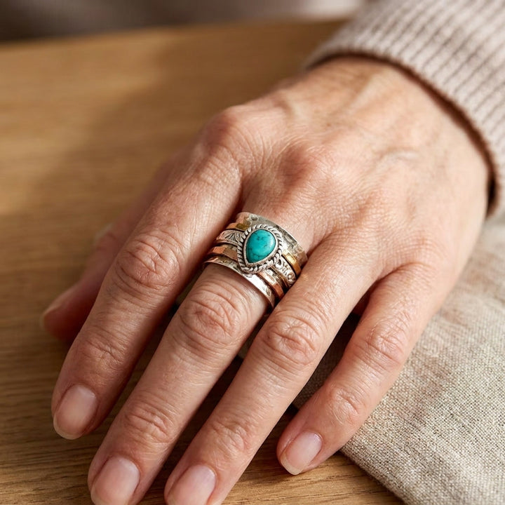 Azzurra™ - Statement Ring with Oval Turquoise