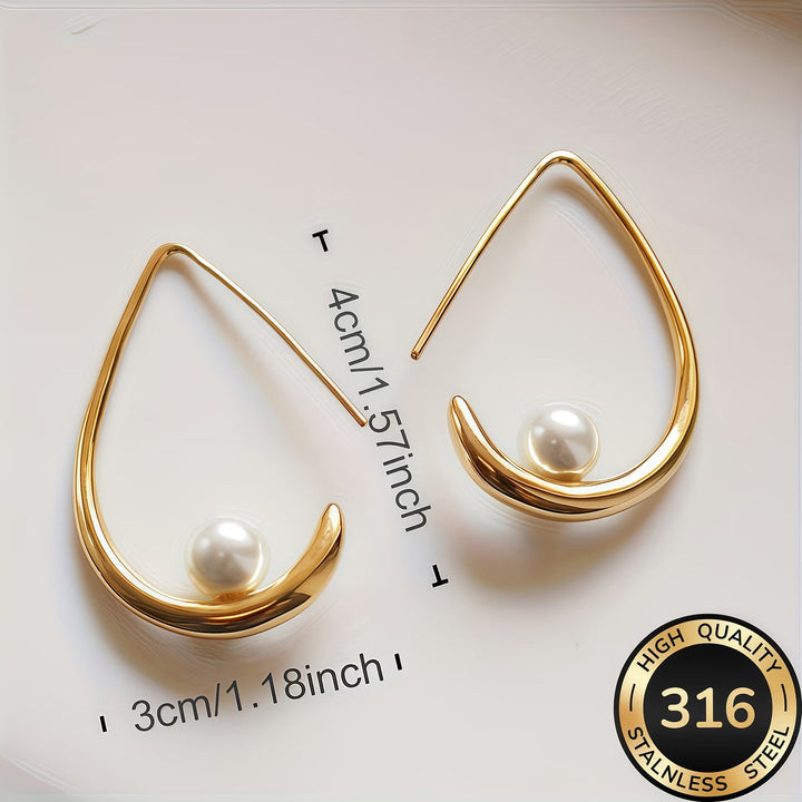 Hoop Earrings with Growing Pearls