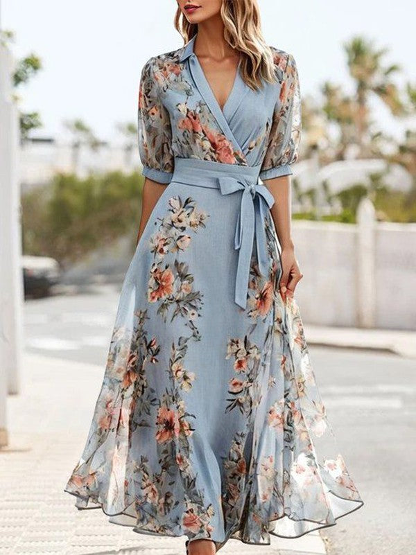 Margot™ - V-Neck Midi Dress
