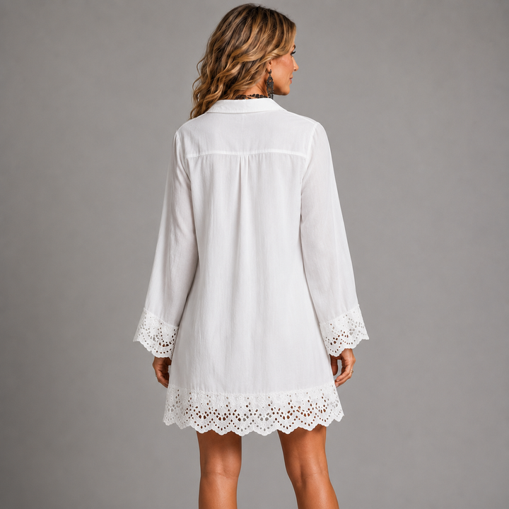 Gabriella -  White Shirt Mini Dress