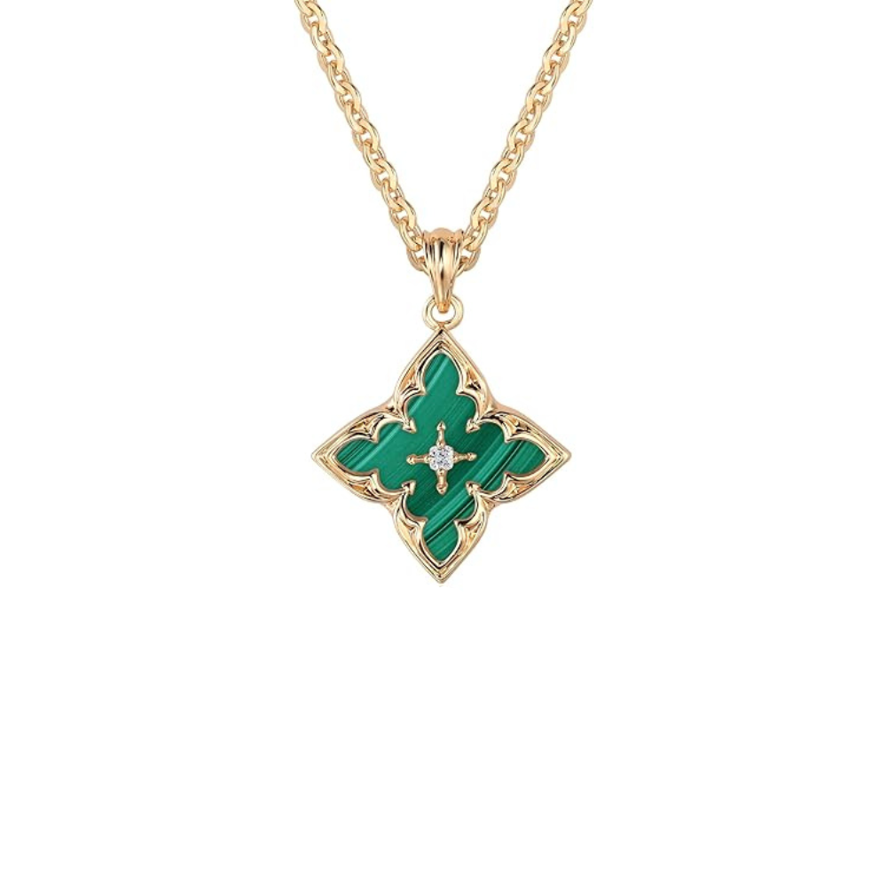 Tiana™ - Emerald Clover Pendant Necklace