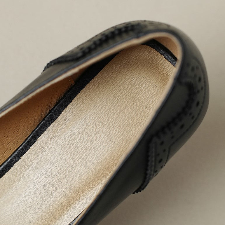 Cordelia bow leather pumps, full pair view