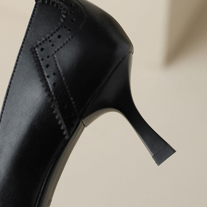 Cordelia | Bow Leather Pumps