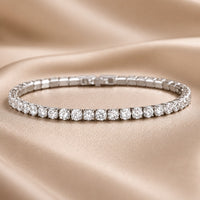 Crystal Tennis Bracelet in White Gold