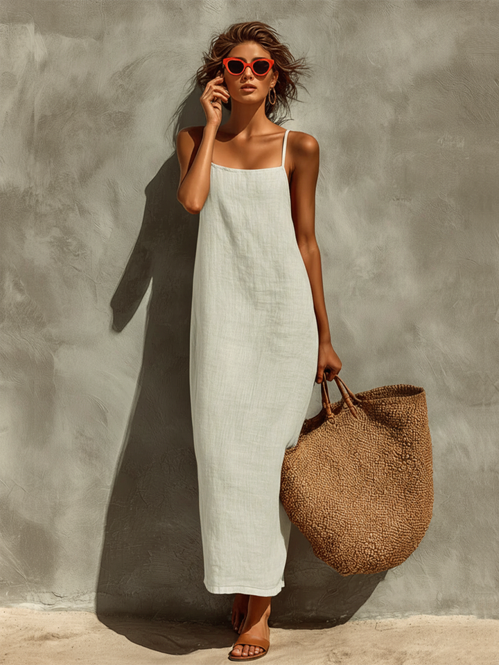 Valentina™ - Square Neck Spaghetti Strap Dress