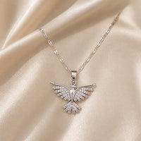 Phoenix Necklace with White Gold and Zirconia