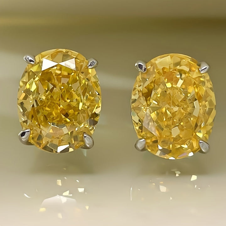 Classic White Gold Earrings with Zirconia