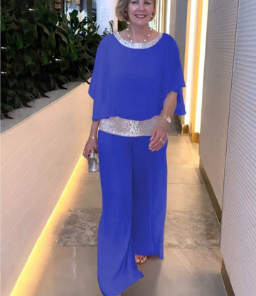 Maravella™ - Wide-Leg Two-Piece Evening Pant Set