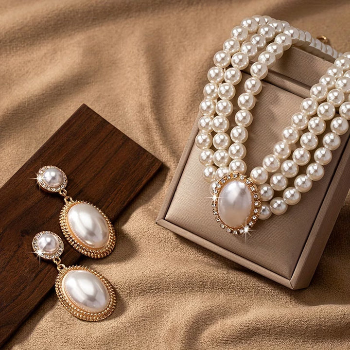 Classic Pearl Jewelry Set