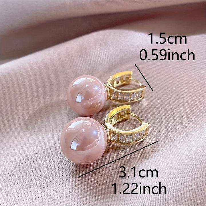 Pink Pearl Earrings