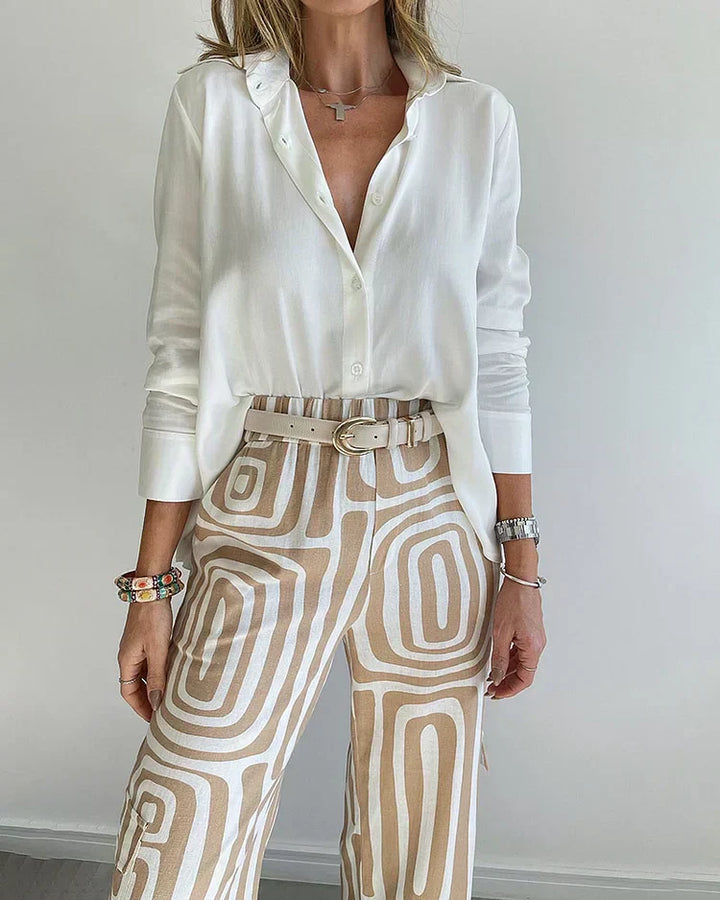 Luciana™ - Printed Wide-Leg Two-Piece Summer Set