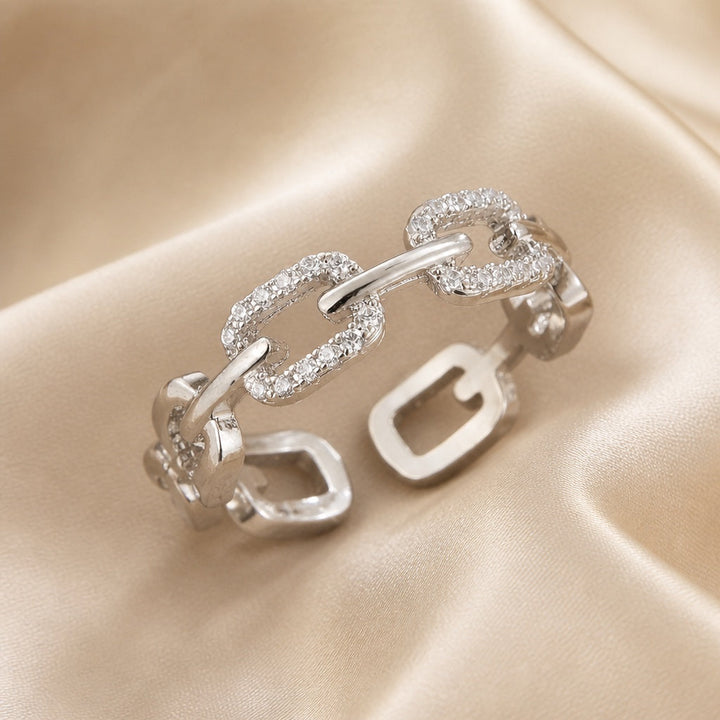 Radiant Cubic Zirconia White Gold Ring