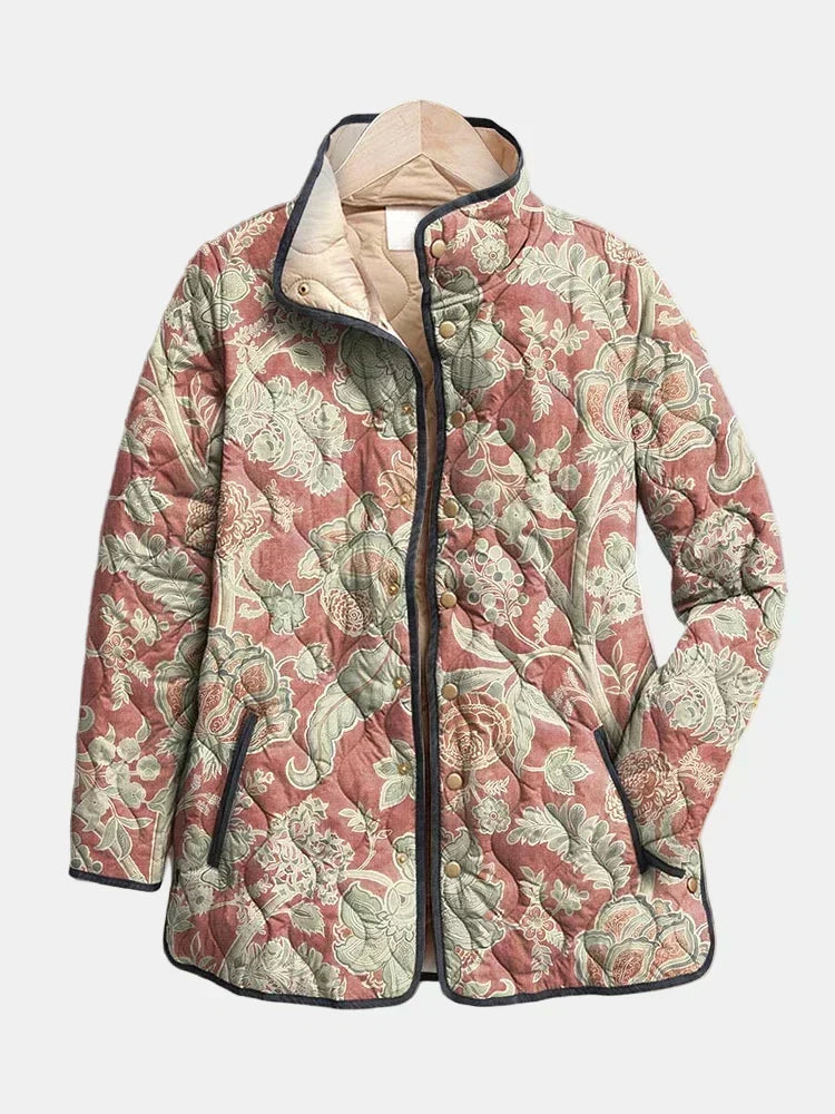 Juliette - Quilted Jacket with Floral Print