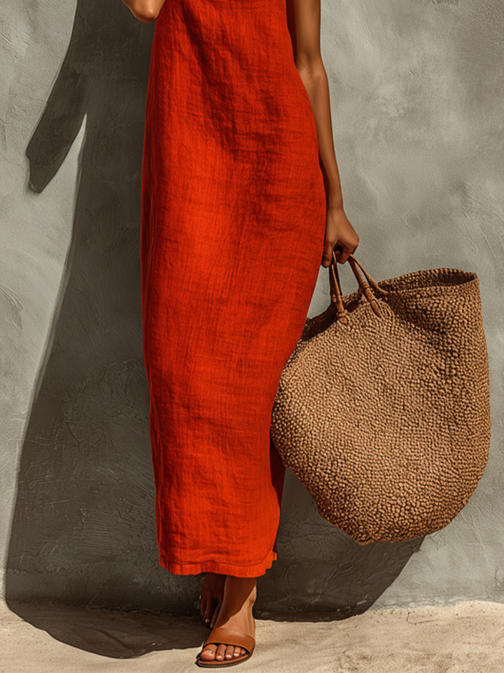 Valentina™ - Square Neck Spaghetti Strap Dress