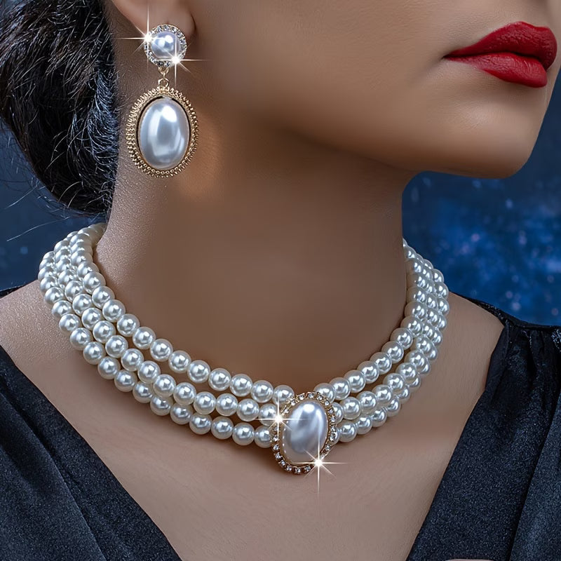 Classic Pearl Jewelry Set