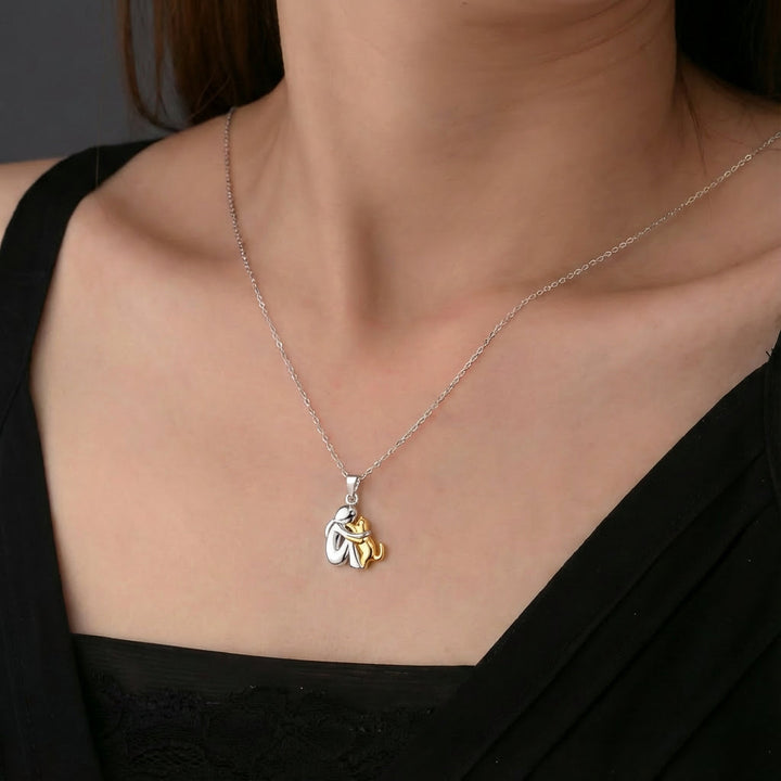 Eternal Heart Cat Pendant Necklace