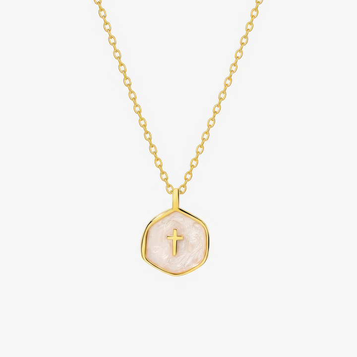 Grazia™ - Mini Pearl Cross Necklace