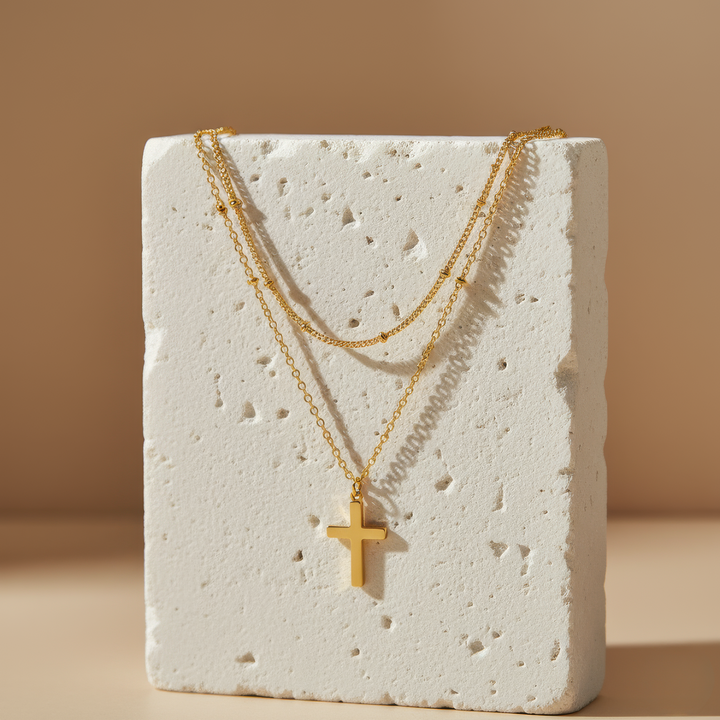 Benedetta™ - Layered Cross Necklace