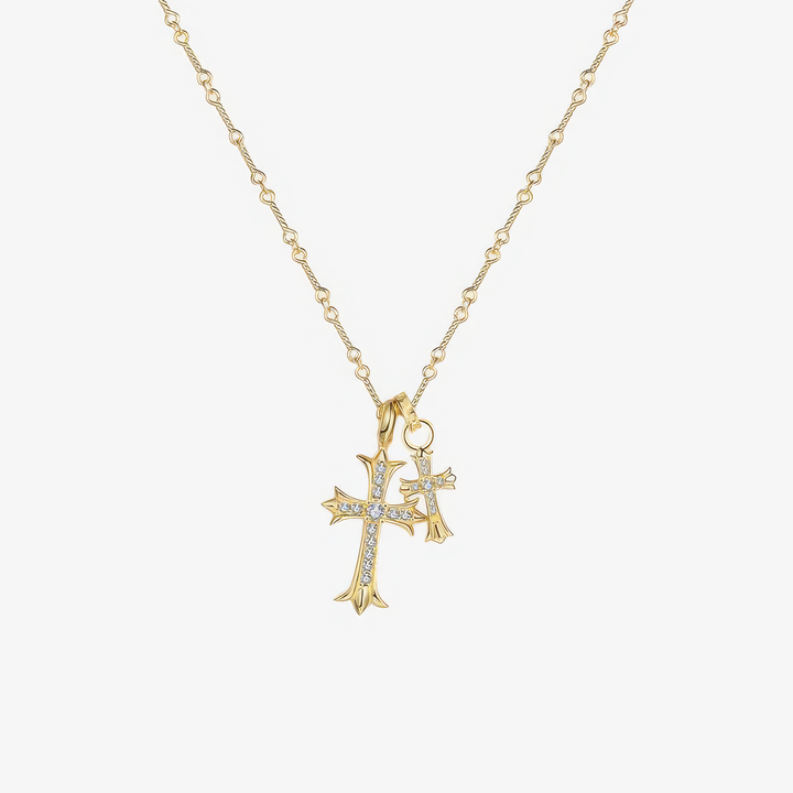 Colombe™ - Double Cross Pendant Necklace