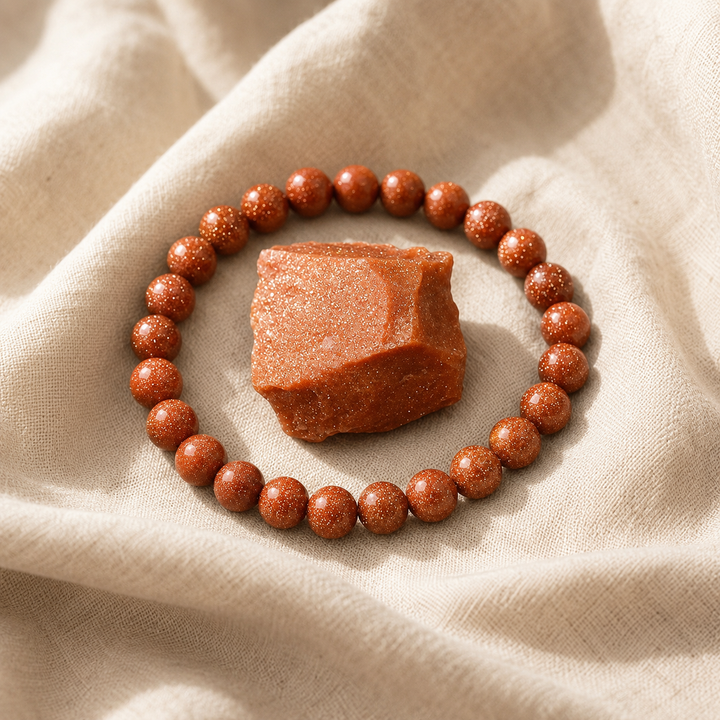 Goldstone healing bracelet gift-ready for a loved one