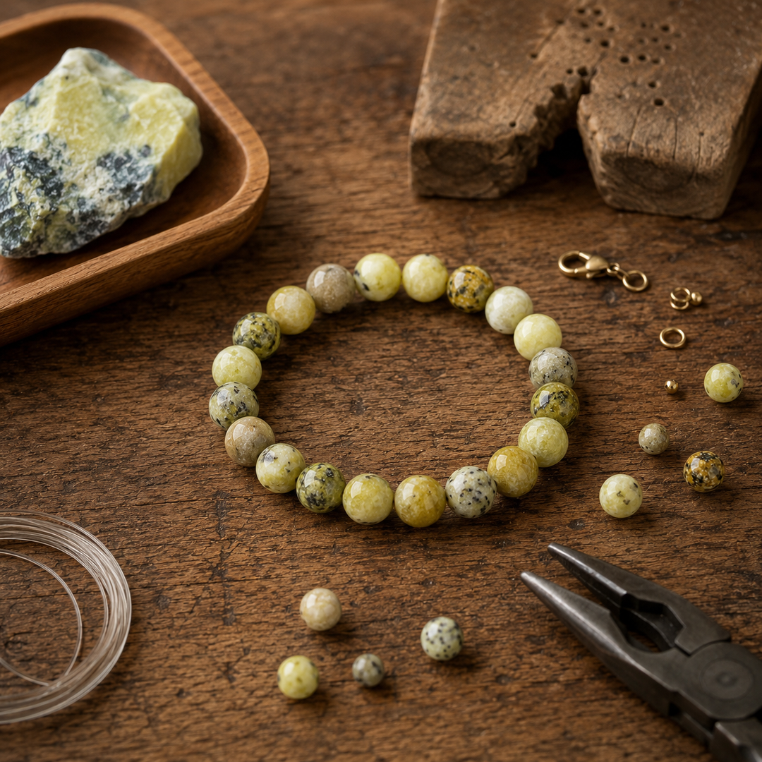 Yellow jasper healing bracelet gift-ready for a loved one