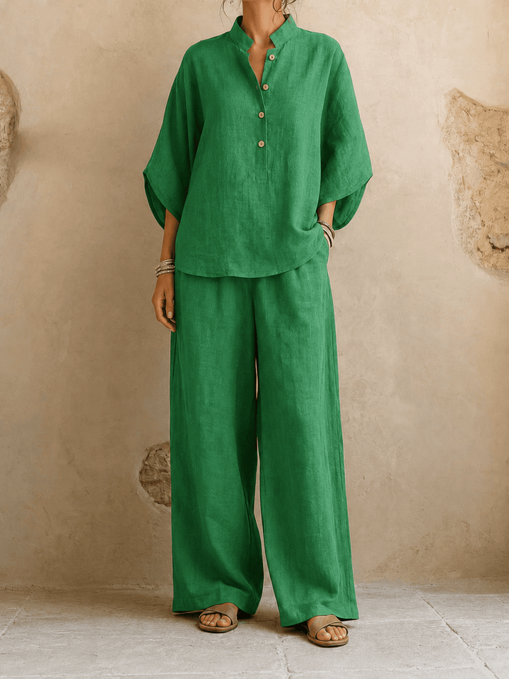 Verona - Batwing Sleeves and Wide-Leg Pants