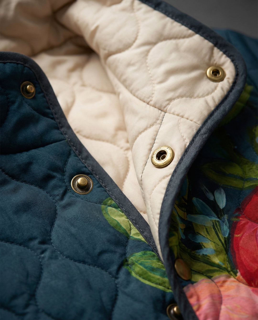 Juliette - Quilted Jacket with Floral Print