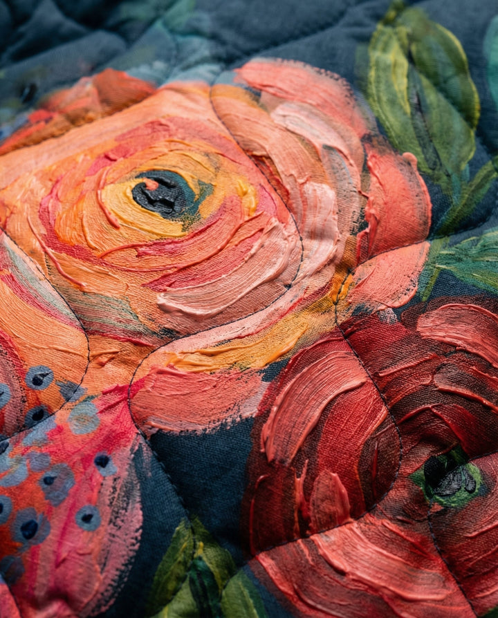 Juliette - Quilted Jacket with Floral Print