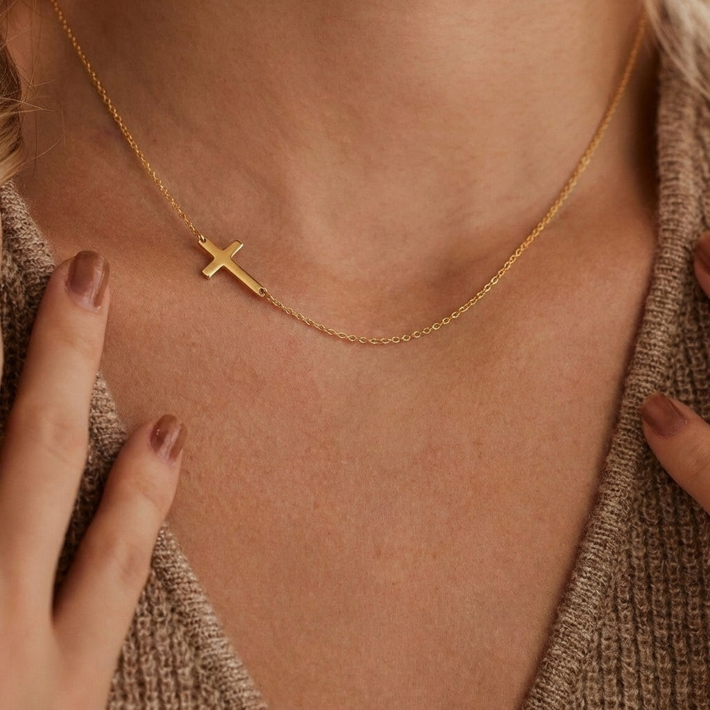 Angelique™ - Cross Necklace with Inline Design