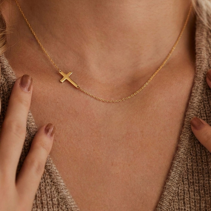 Angelique™ - Cross Necklace with Inline Design