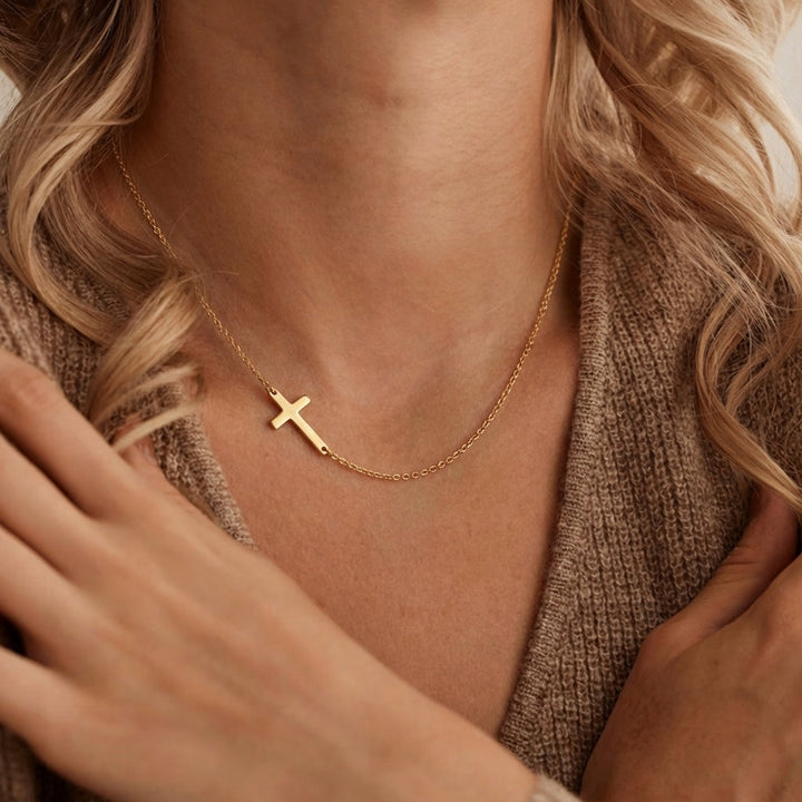 Angelique™ - Cross Necklace with Inline Design