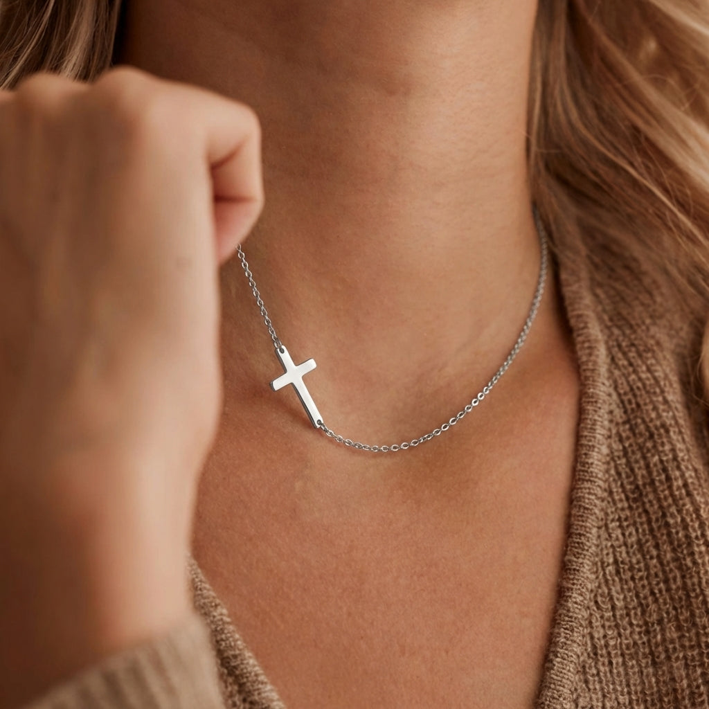 Angelique™ - Cross Necklace with Inline Design