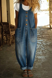 Zoé™ - Button-Up Denim Overalls