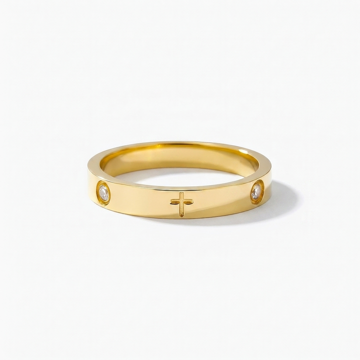 Bianca™ - Crystal Cross Ring