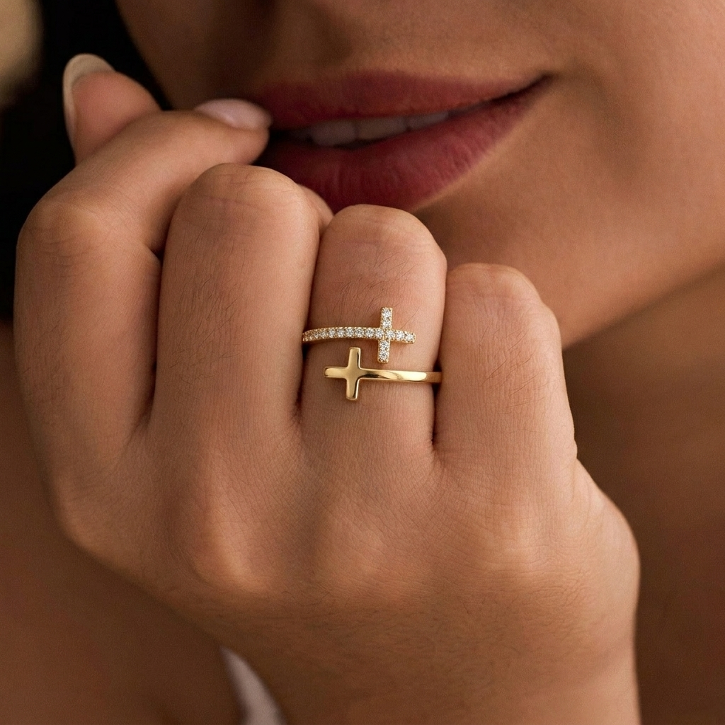 Serena™ - Intertwined Cross Ring
