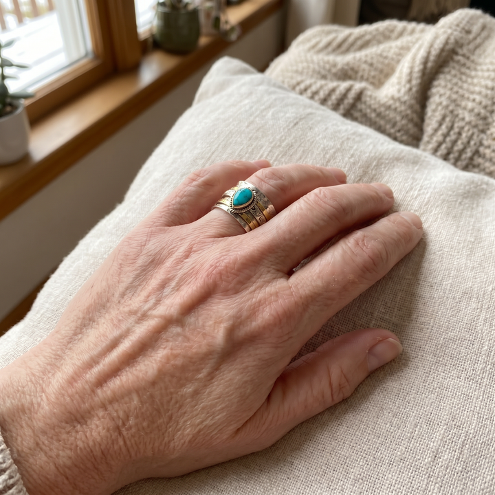Azzurra™ - Statement Ring with Oval Turquoise